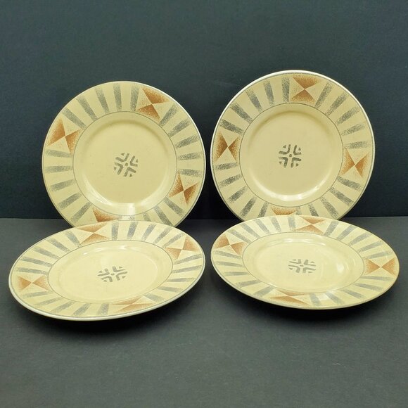 Sango Canyon Appetizer Dessert Bread Plates Saucers Southwest Geometric Pattern - Picture 2 of 5